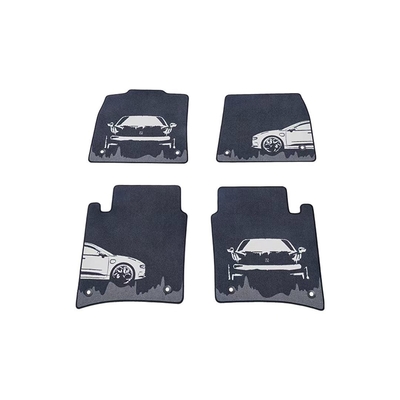 3PCS ZEEKR Silhouette de voiture Art Pieds Coussin Couverture Surface Design innovant